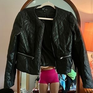 Zara Quilted Black Moto Jacket